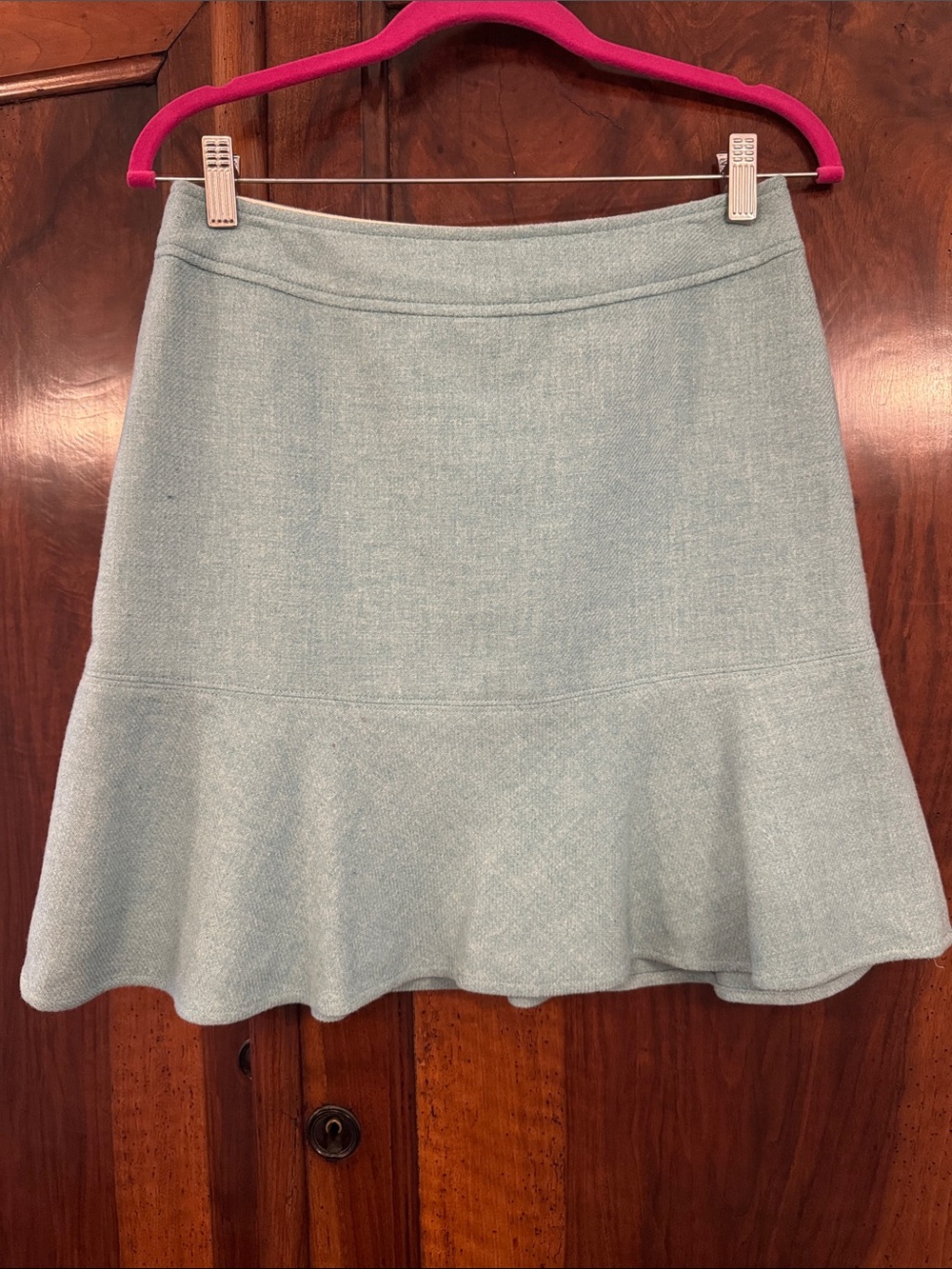 GAP Light Aqua Flare Hem Knit Skirt
